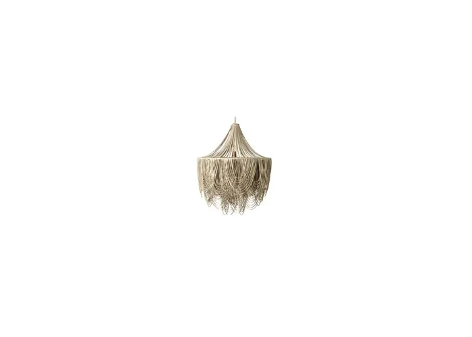 Whisper Leather Medium-Short Chandelier - Cream - Ngala Trading Co. - Handcrafted