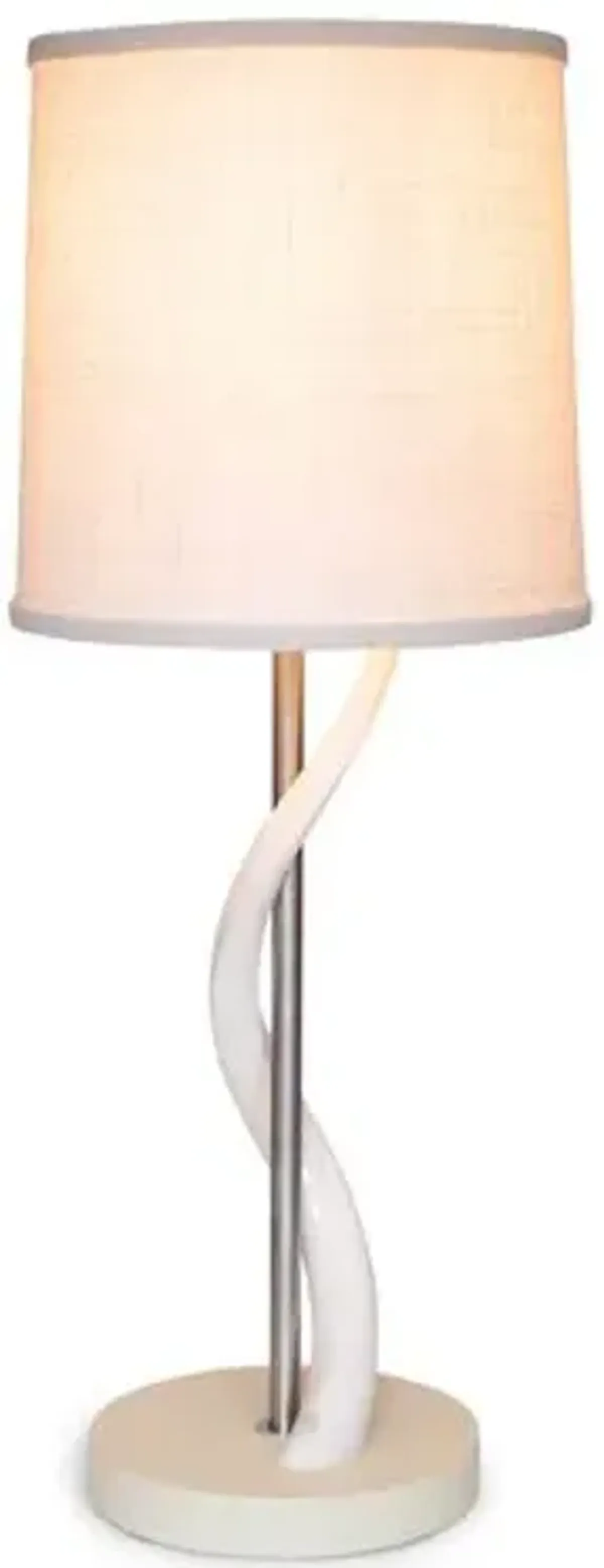 Kudu Inner Horn Table Lamp - Natural/White Burlap - Ngala Trading Co.