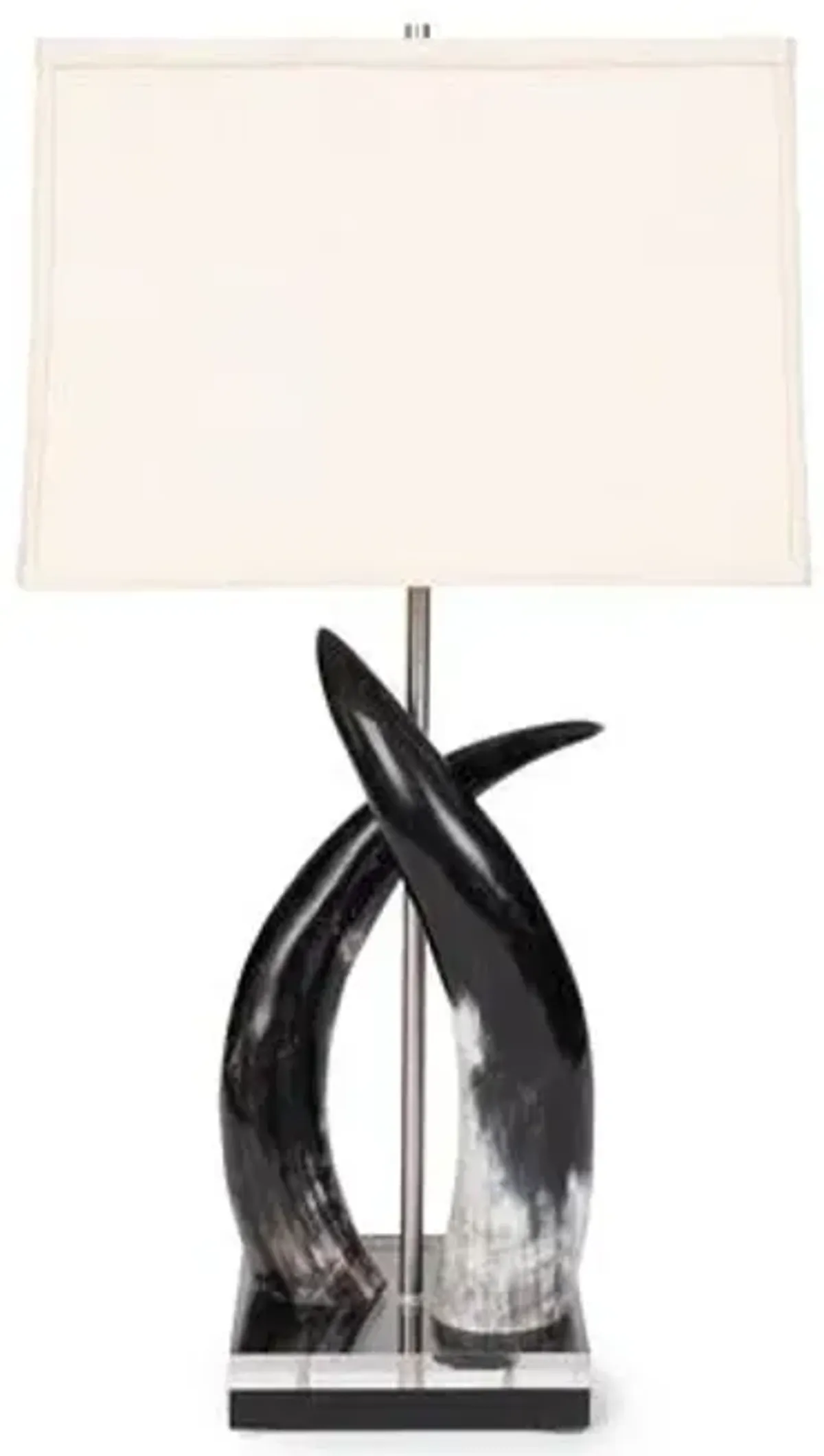 Cow Horn Duo Table Lamp - Natural - Ngala Trading Co.