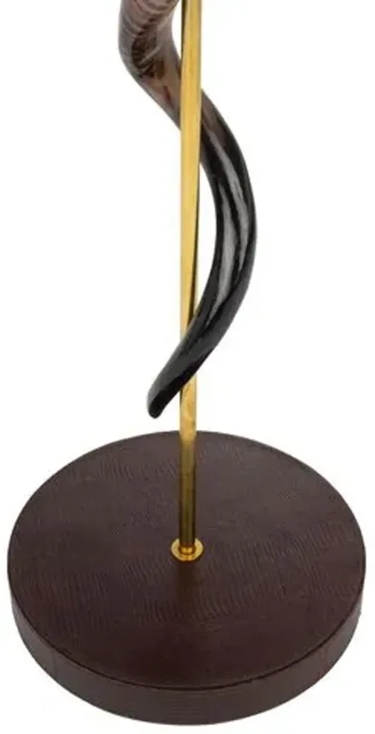 Kudu Horn Polished S Twist Floor Lamp - Natural - Ngala Trading Co. - Handcrafted