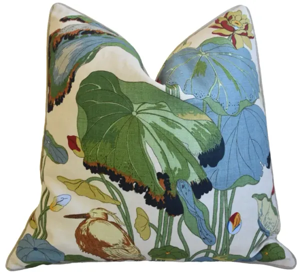 GP&J Baker Nympheus Floral Linen Pillow