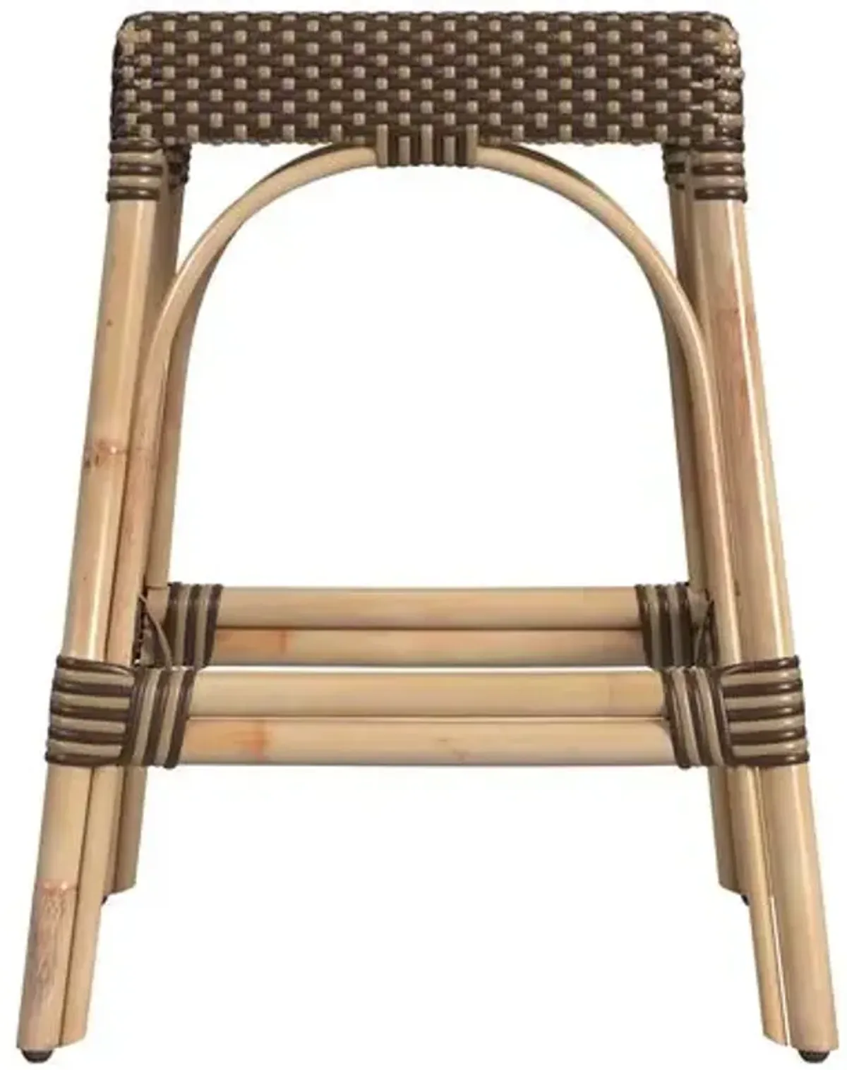 Sabrina Rattan Counter Stool - Brown/Natural