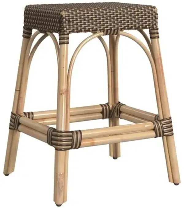 Sabrina 24.5" Rectangular Rattan Counter Stool