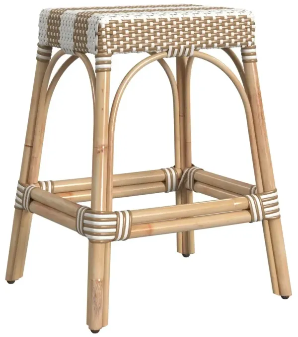 Sabrina 24.5" Rectangular Rattan Counter Stool