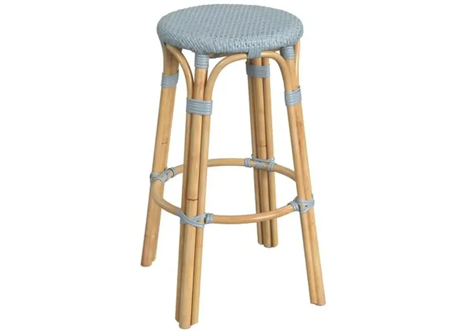 Lucie Rattan Barstool - Twlight Blue