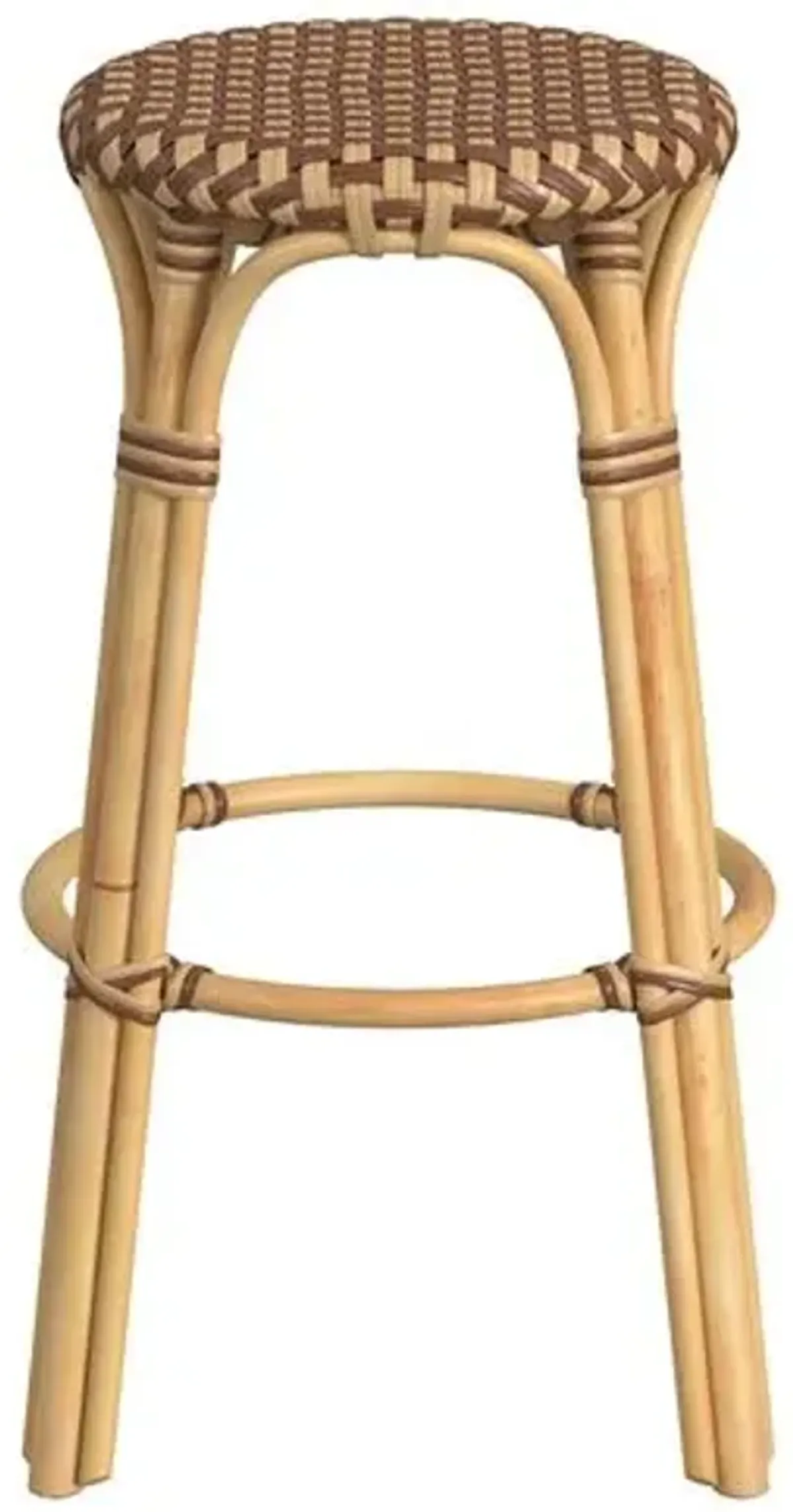 Lucie Rattan Barstool - Brown/Natural