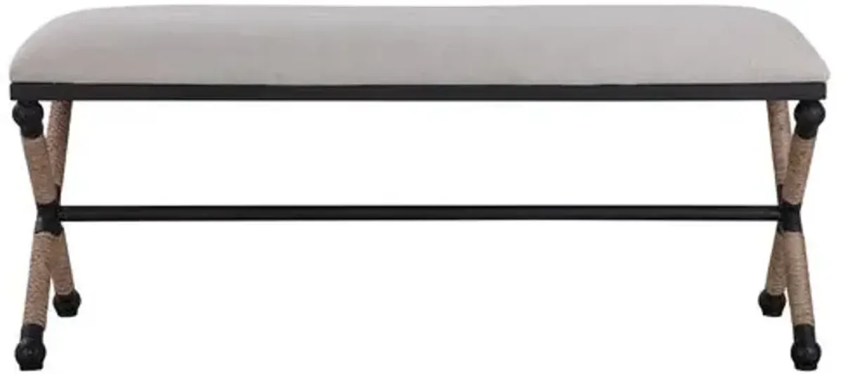 Corentin Rope Bench - Oatmeal