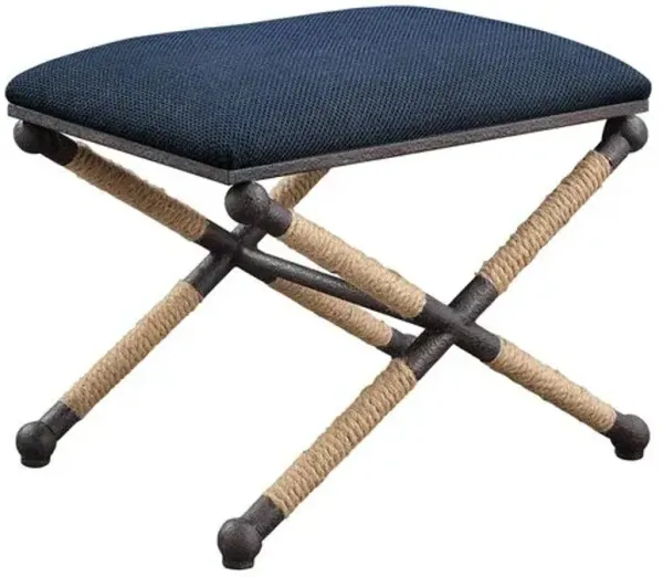 Corentin 24" Rope Bench - Navy - Blue