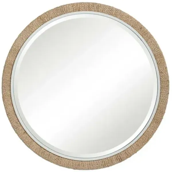 Maverick Round Wall Mirror - Brown