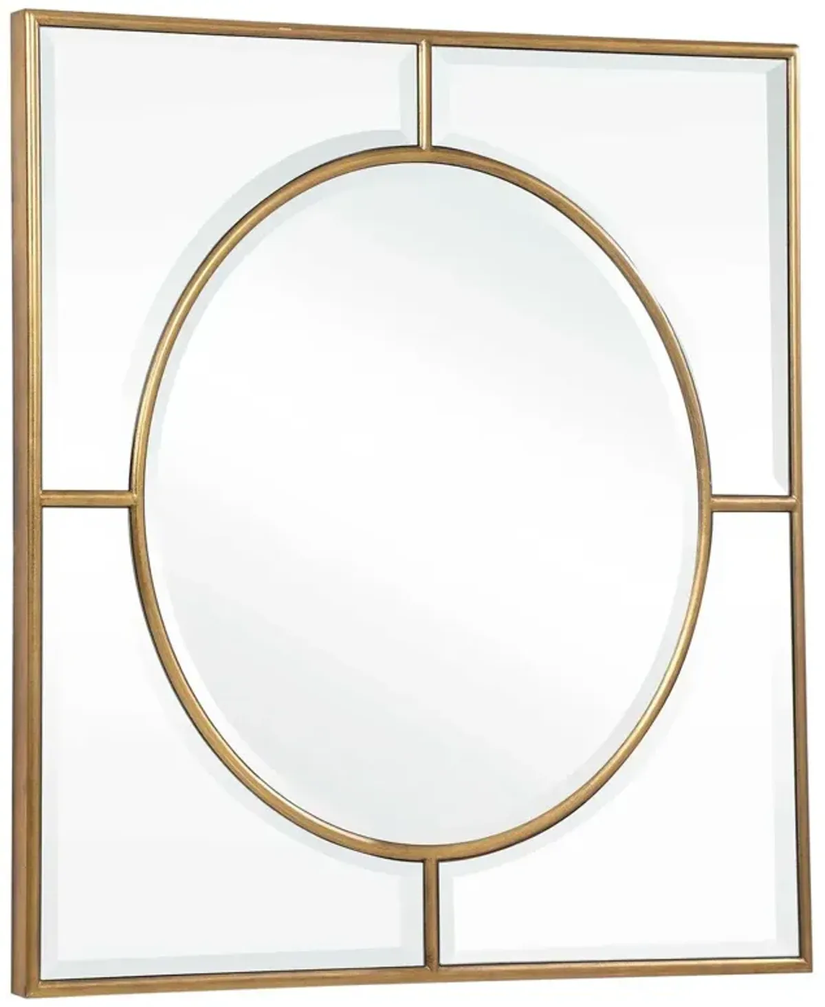 Lily Square Wall Mirror, Gold