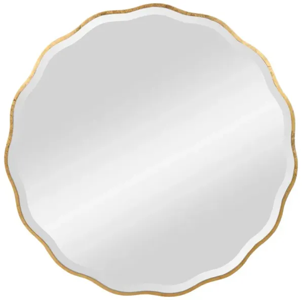 Kingston Round Wall Mirror, Gold
