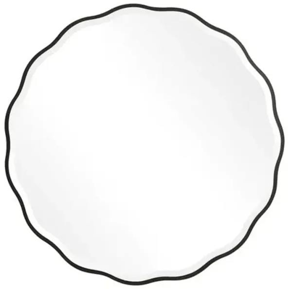 Esther Round Wall Mirror - Black