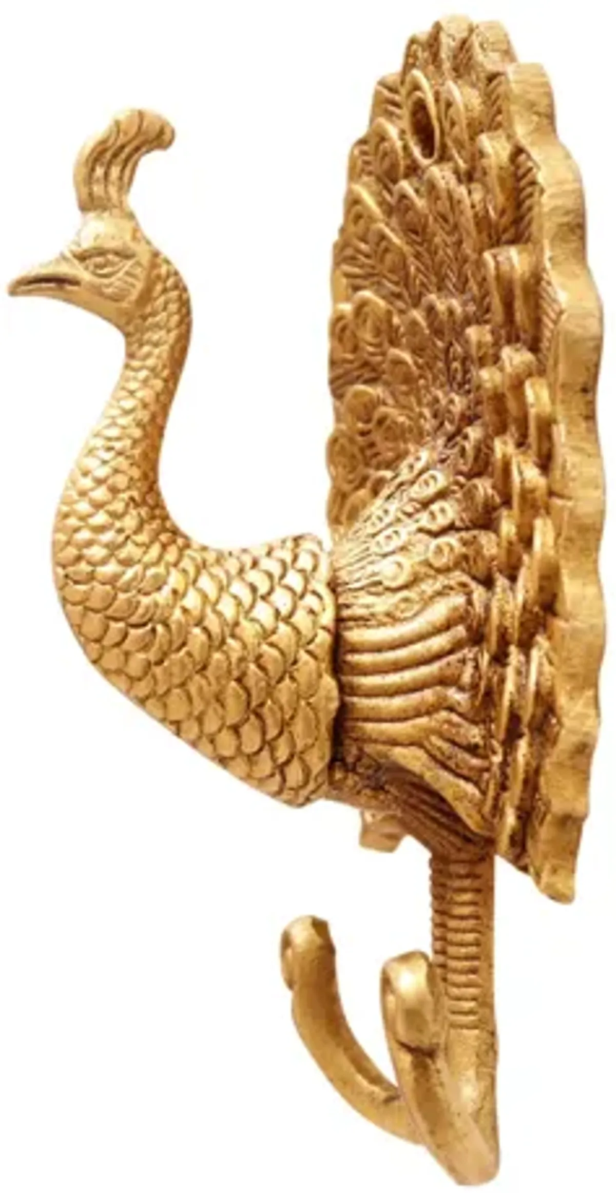 Brass Peacock Wall Hooks - Interesting Things - Gold