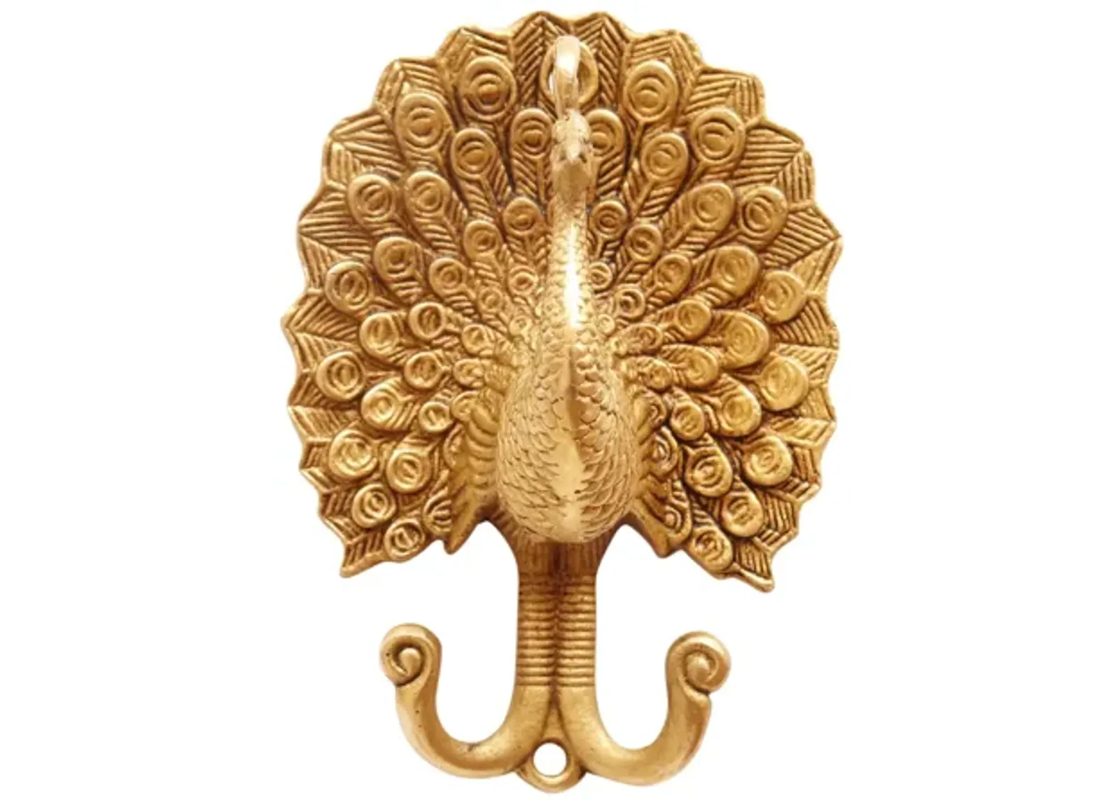 Brass Peacock Wall Hooks - Interesting Things - Gold