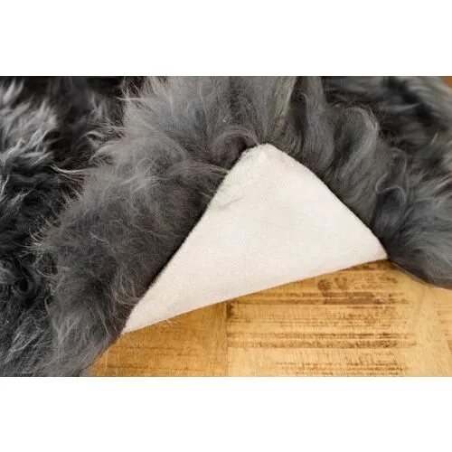 3'x5' Mary Handmade Sheepskin Rug - Grey - natural - Handcrafted - Gray - Gray