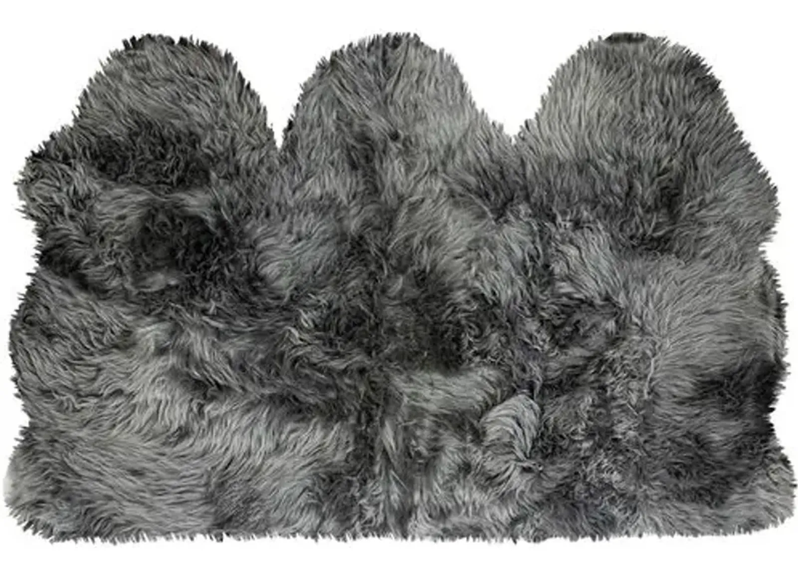 3'x5' Mary Handmade Sheepskin Rug - Grey - natural - Handcrafted - Gray - Gray