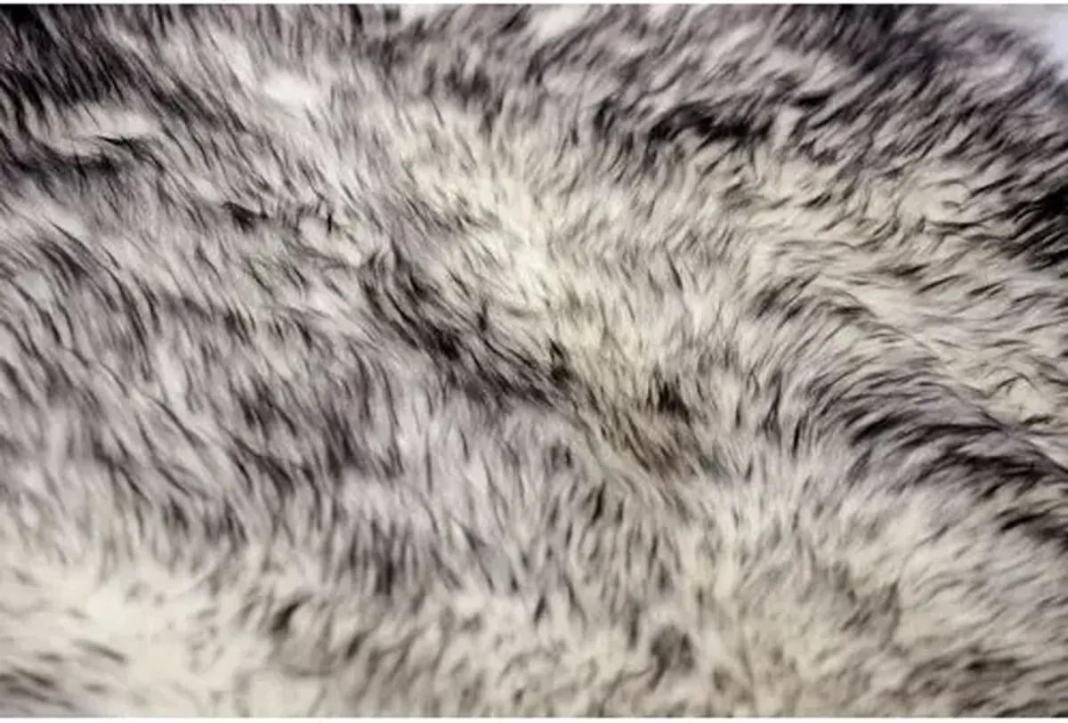 3'x5' Mary Handmade Sheepskin Rug - Gradient Grey - natural - Handcrafted - Gray - Gray