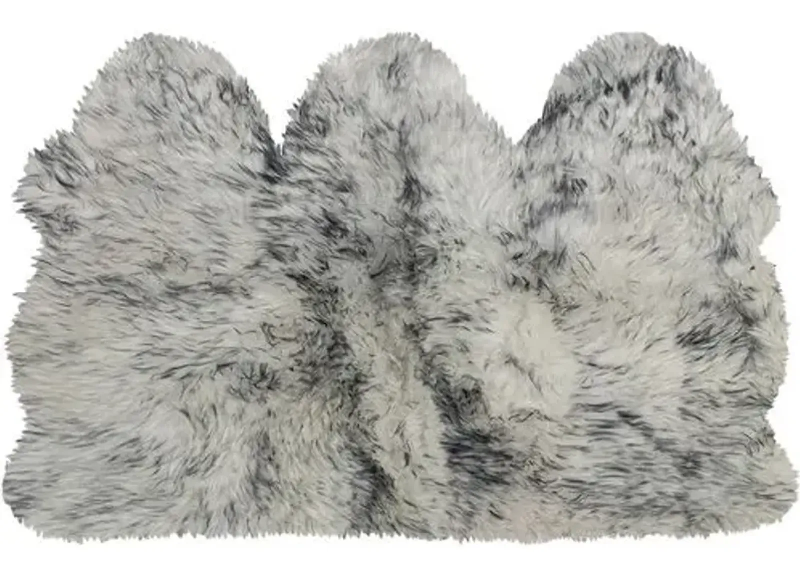 3'x5' Mary Handmade Sheepskin Rug - Gradient Grey - natural - Handcrafted - Gray - Gray