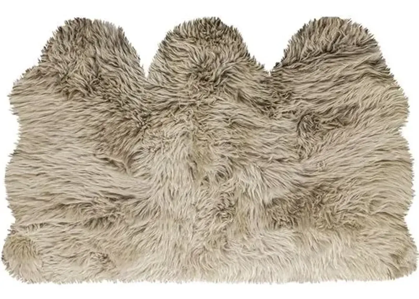 3'x5' Mary Handmade Sheepskin Rug - Taupe - natural - Handcrafted - Gray - Gray