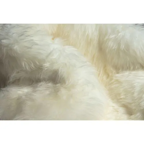 Anthony Handmade Sheepskin Rug - Natural - Handcrafted - Ivory - Ivory