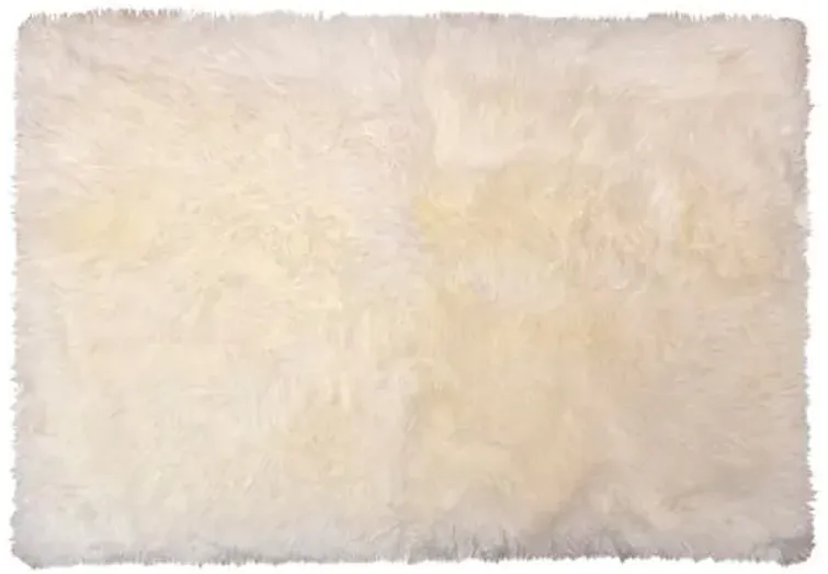 Anthony Handmade Sheepskin Rug - Natural - Handcrafted - Ivory - Ivory