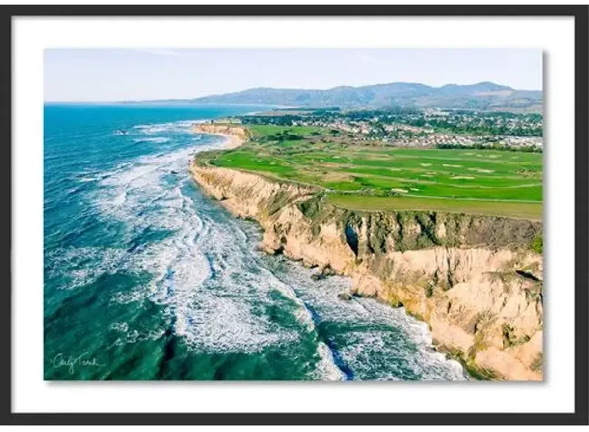 Carly Tabak - Half Moon Bay Aerial View - Black