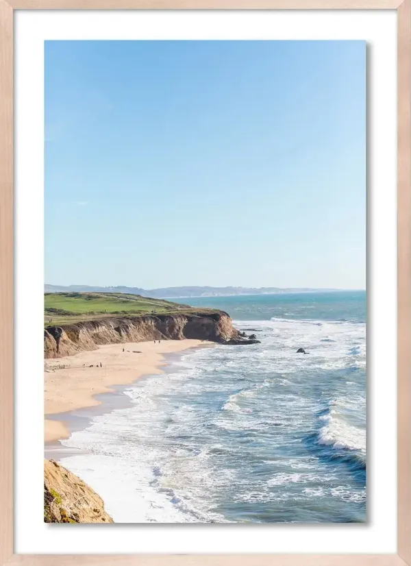 Carly Tabak - California Coastline Half Moon Bay Photograph - Beige