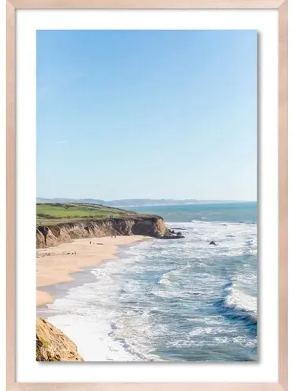 Carly Tabak - California Coastline Half Moon Bay Photograph - Beige
