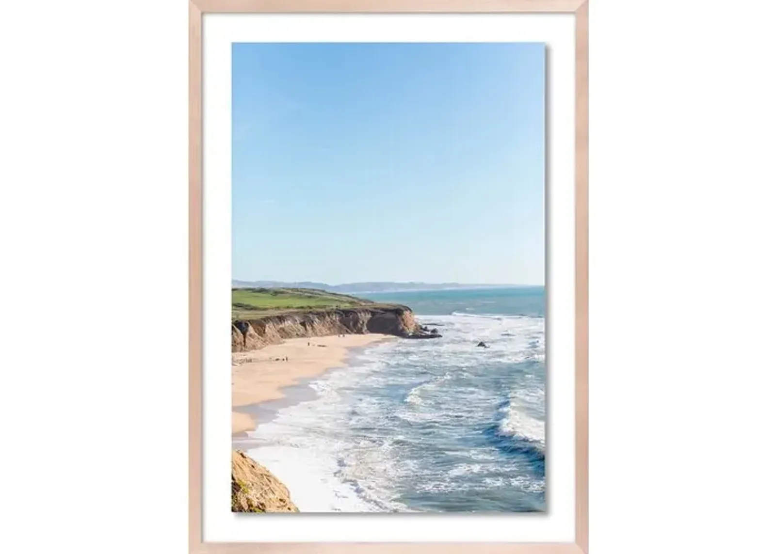 Carly Tabak - California Coastline Half Moon Bay - Beige