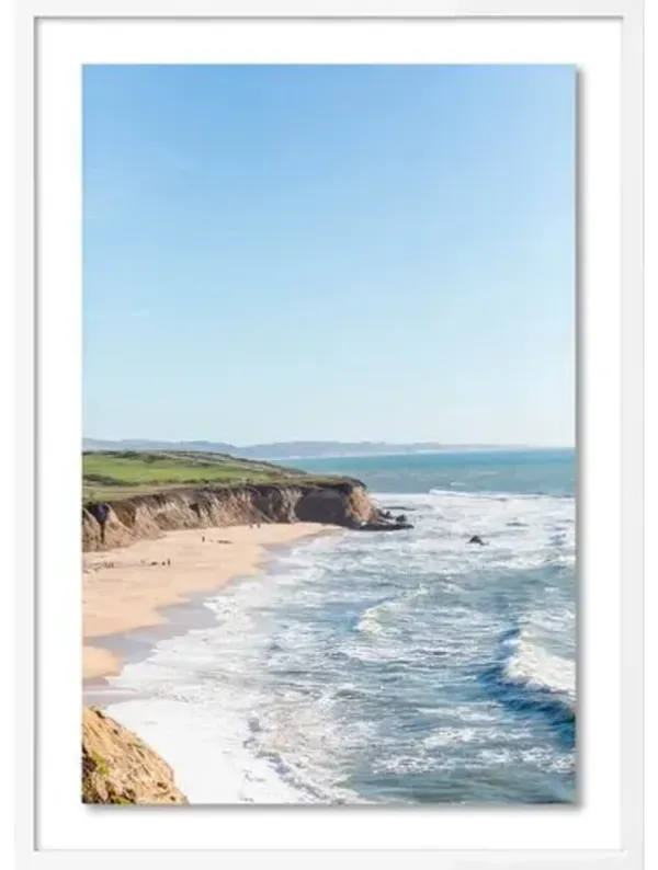 Carly Tabak - California Coastline Half Moon Bay Photograph - White