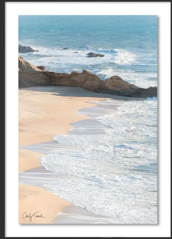 Carly Tabak - Half Moon Bay Shoreline Photograph - Black