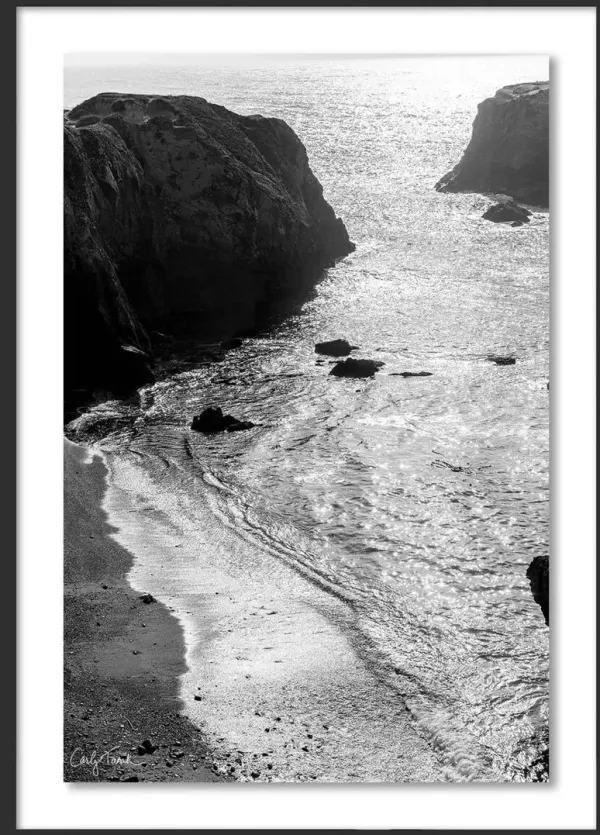 Carly Tabak - Mysterious Bluffs Mendocino Photograph - Black