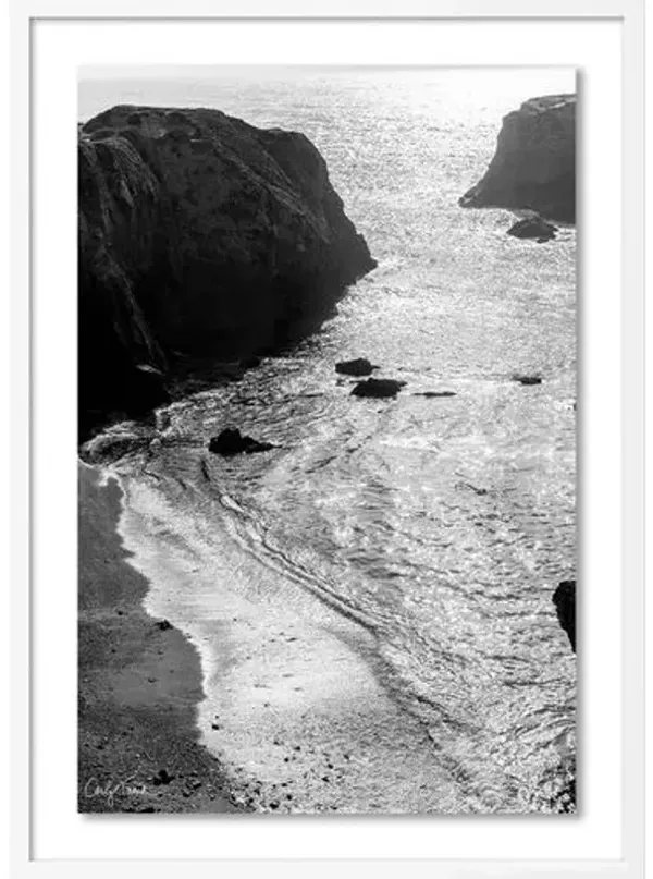 Carly Tabak - Mysterious Bluffs Mendocino Photograph - White