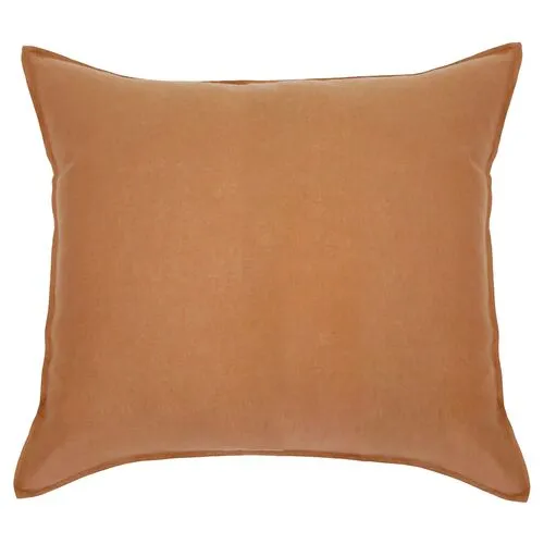 Parker Linen Sham - Terra Cotta - Pom Pom at Home - Orange