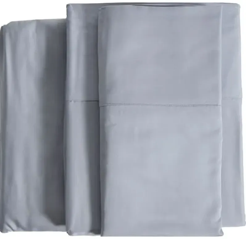 Bamboo Sheet Set - Ocean - Pom Pom at Home - Blue, 300 Thread Count, Egyptian Cotton Sateen, Soft and Luxurious