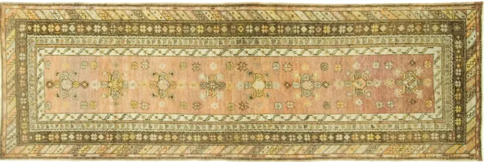 Turkish Oushak Runner - 3'2 x 9'6 - Brown