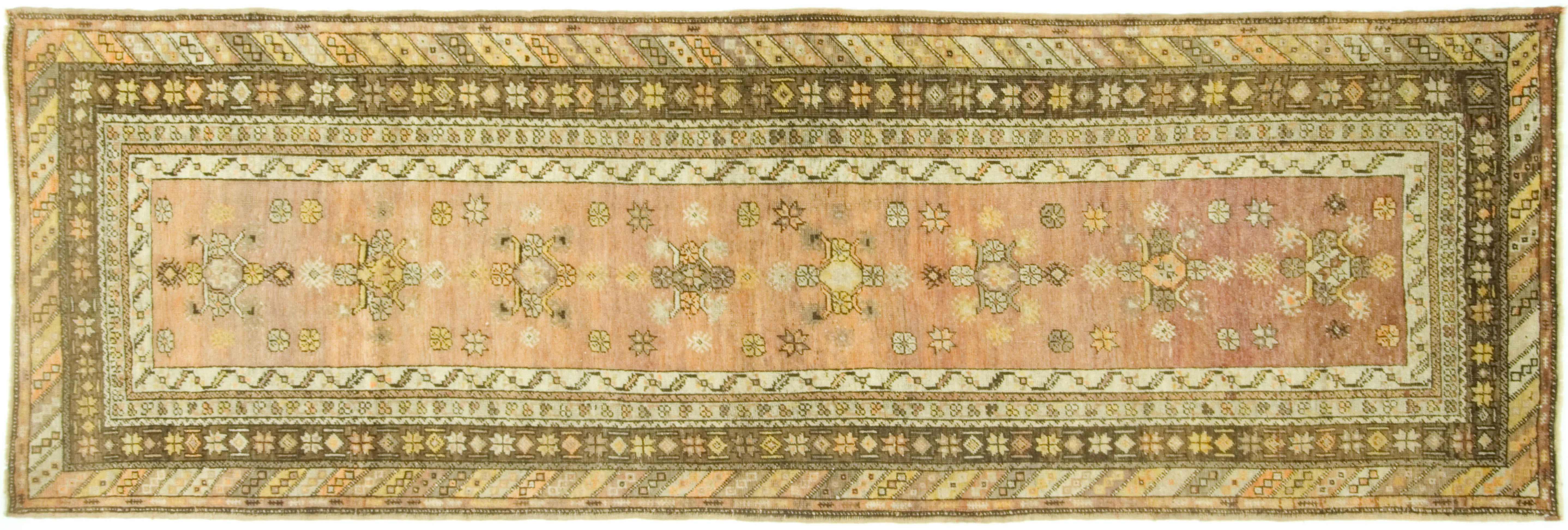 Turkish Oushak Runner - 3'2 x 9'6 - Brown