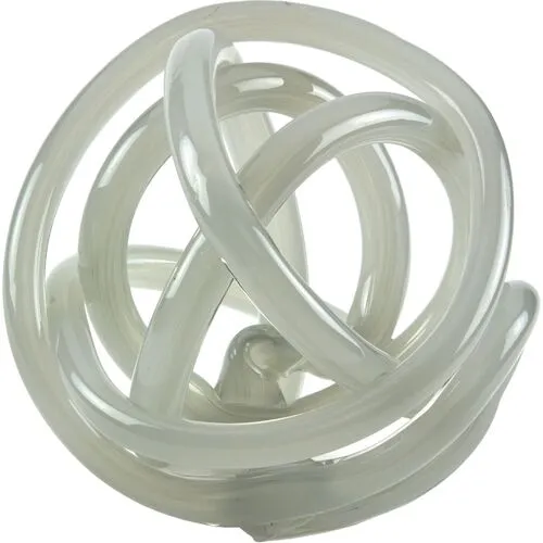 Handblown Glass Knot - Gray