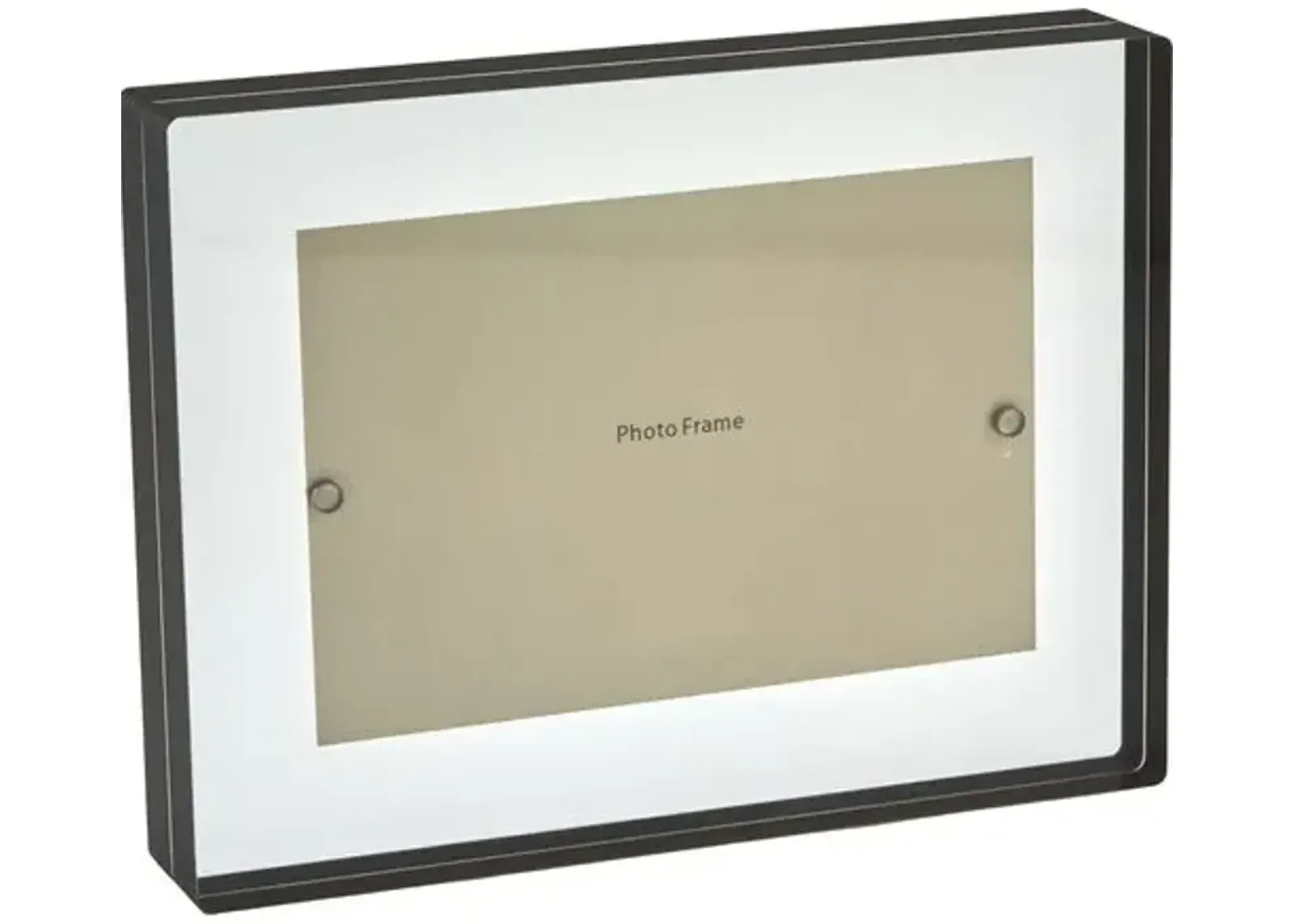 Lucite Border Picture Frame - Black