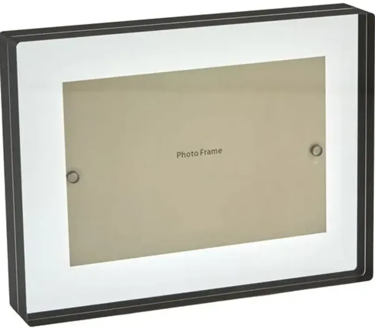 Lucite Border Picture Frame - Black