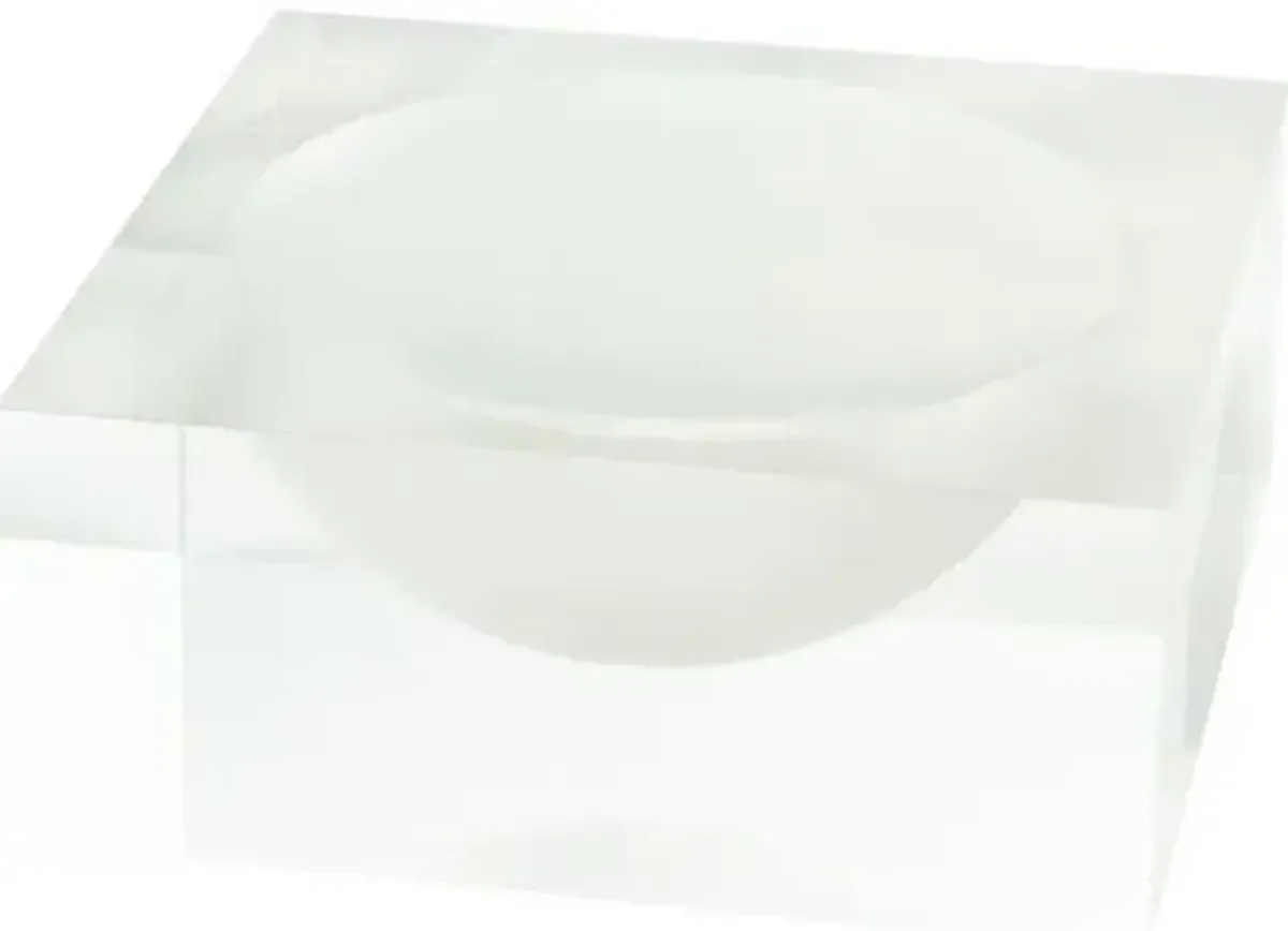 Lucite Sqaure Bowl - Frost