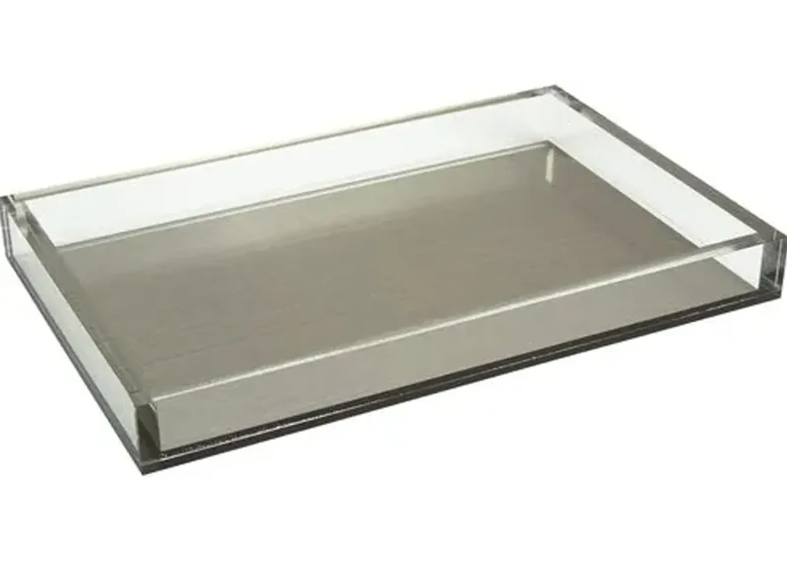 12x16 Lucite Tray - Silver