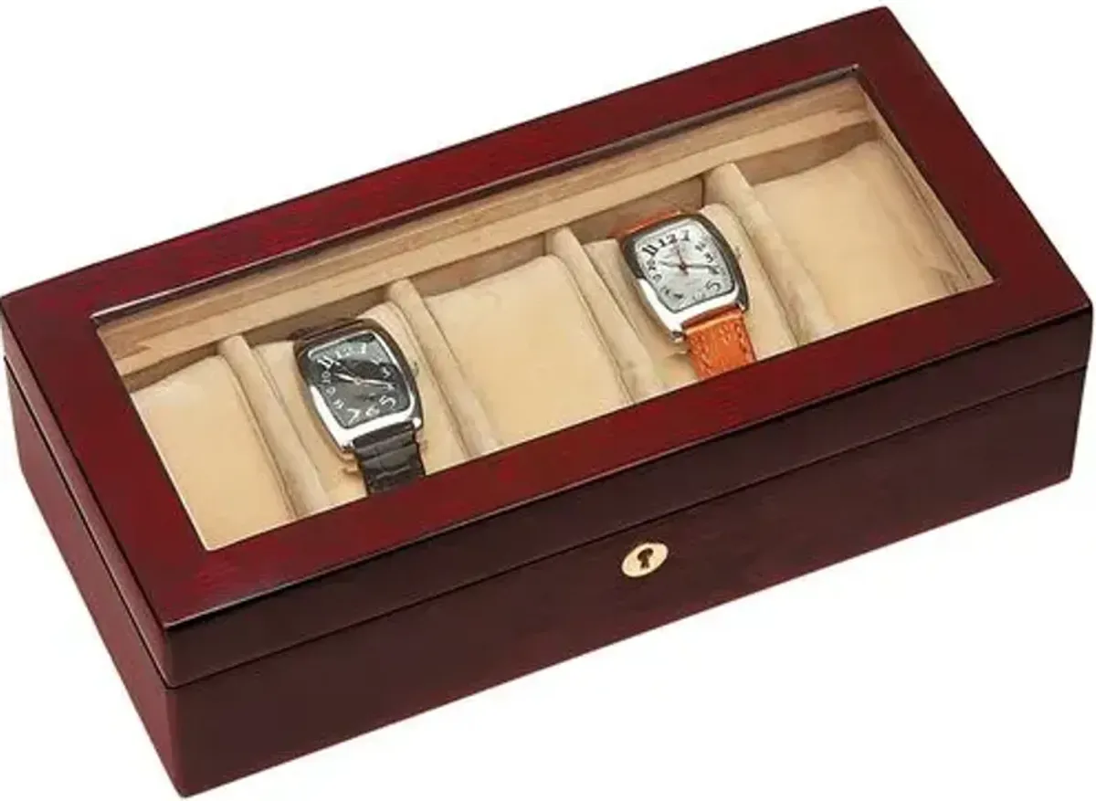 Rosewood Watchbox - Red