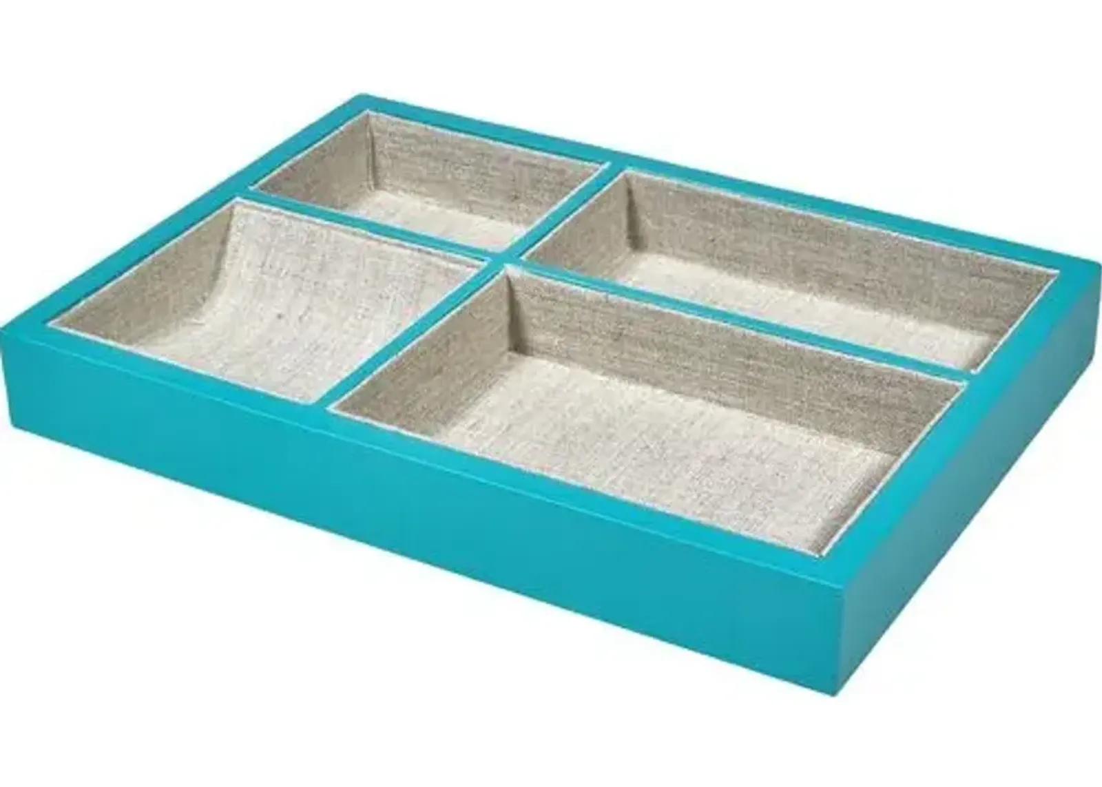 Linen Valet Tray - Turquoise