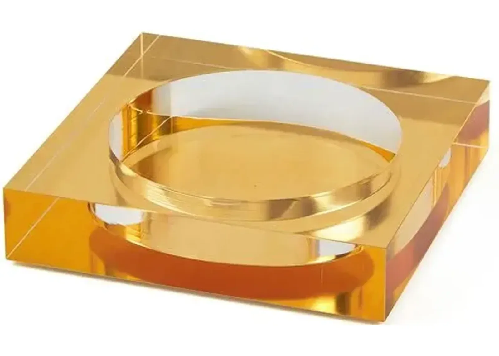 Lucite Wine Coaster - Gold