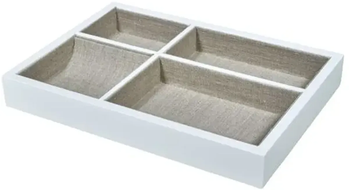 Linen Valet Tray - White