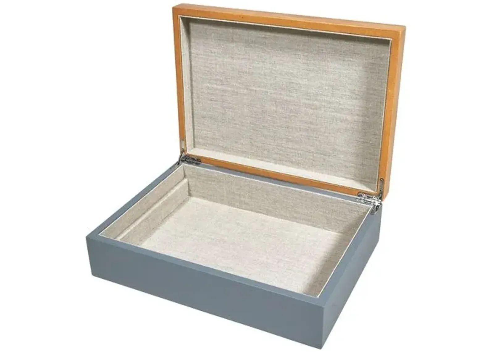 Two-Tone Wood Box - Gray