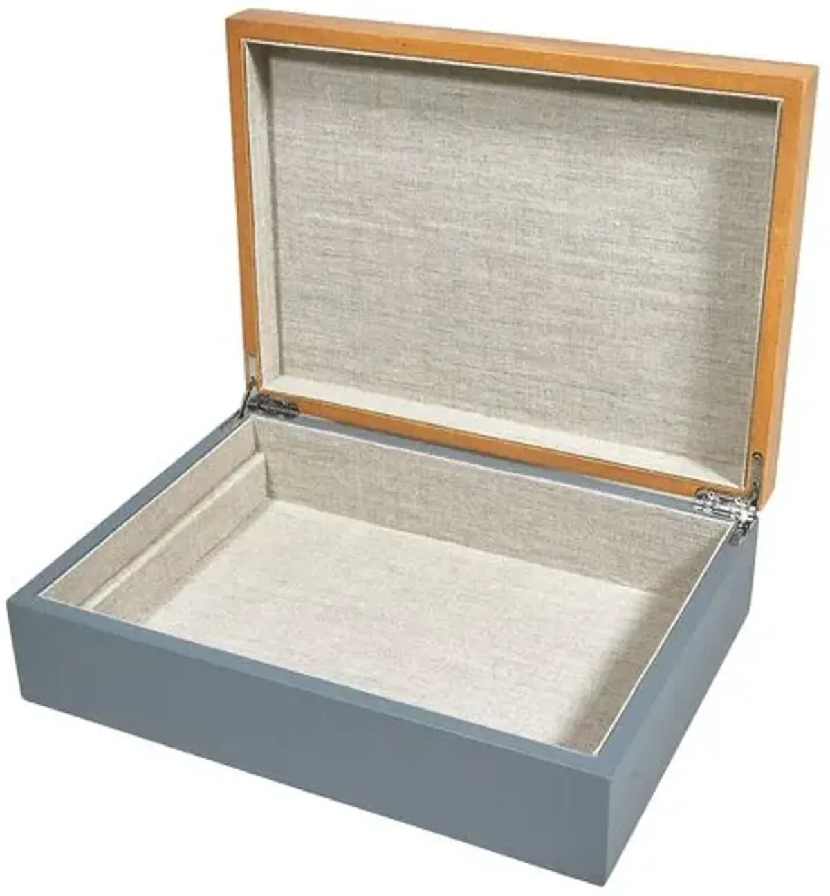 Two-Tone Wood Box - Gray