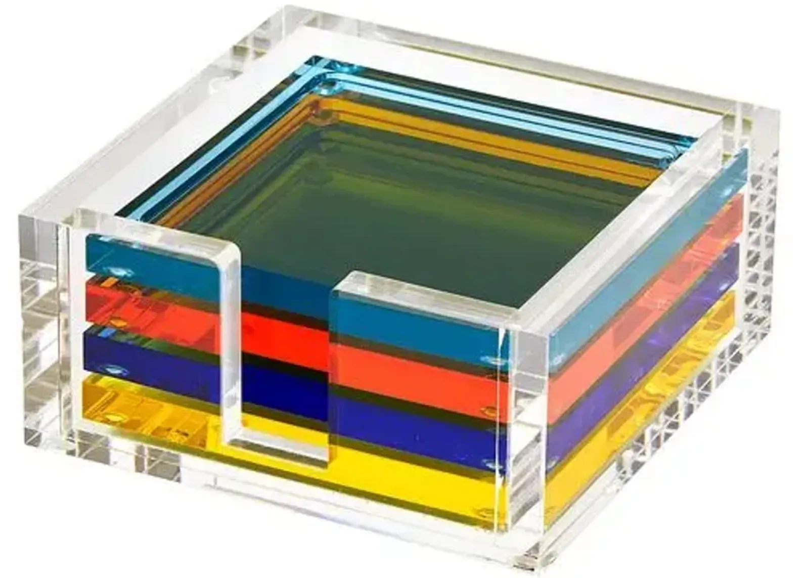 Lucite Coaster Set - Multi