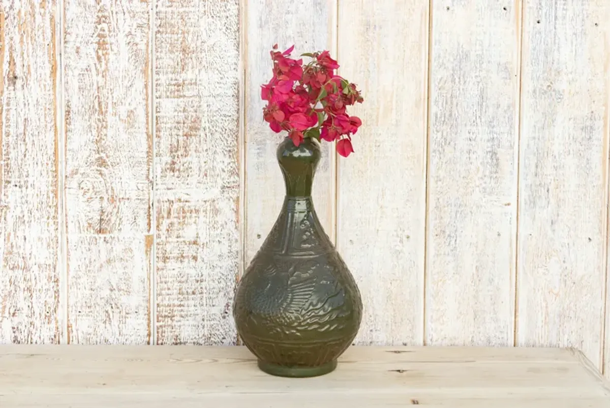 Chinese Amphora Shaped Green Vase - de-cor